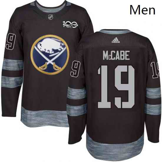 Mens Adidas Buffalo Sabres 19 Jake McCabe Premier Black 1917 2017 100th Anniversary NHL Jersey
